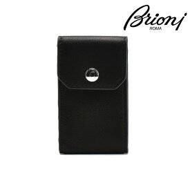 ブリオーニ カードケース メンズ パスケース 定期入れ 本革 ブラック黒 BRIONI【送料無料】