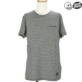 チープマンデイ CHEAP MONDAY 0442467 Standard CUT T-Shirt スタンダードカットTシャツ ポケT カットソー ボーダー クルーネック ブラック×ホワイト メンズ