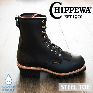 �`�y�� CHIPPEWA �p���f�B�� ���K�[�u�[�c �����Y ���[�N�u�[�c �E�H�[�^�[�v���[�t �X�`�[���g�D 8�C���` �I�C���h���U�[ �u���b�N �� 73050 PALADIN BLACK OILED�y���������z