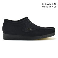 クラークス オリジナルス ワラビー メンズ ローカット モカシン シューズ ブラック 黒 スエード CLARKS O…