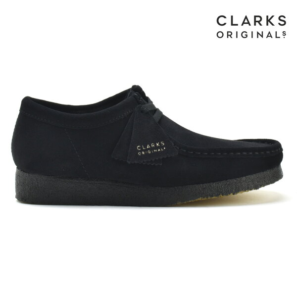 クラークス オリジナルス ワラビー メンズ ローカット モカシン シューズ ブラック 黒 スエード CLARKS ORIGINALS WALLABEE【送料無料】