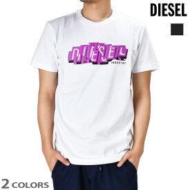 【楽天スーパーSALE】ディーゼル Tシャツ メンズ カットソー ロゴプリントTシャツ 半袖 クルーネック ブラック ホワイト 黒 白 DIESEL T-DIEGOS-E32【送料無料】