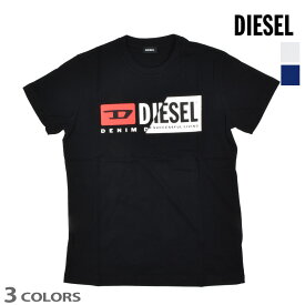 【4/17 9:59まで エントリー&3980円(税込)以上購入でポイント2倍】【SPRING SALE】ディーゼル DIESEL 00SDP1/0091A 900 100 T-DIEGO-CUTY BLACK WHITE WロゴTシャツ カットソー クルーネック 半袖 ブラック ホワイト 黒 白 メンズ【送料無料】