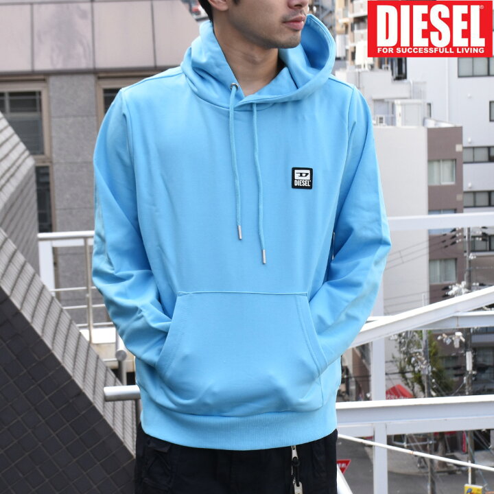 楽天市場 ディーゼル パーカー メンズ フーディー プルオーバーパーカー ブルー 青 Diesel S Girk Hood K21 送料無料 クラウドモーダ
