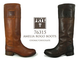 【4/25 0:00-23:59 エントリー＆楽天カードご利用でポイント4倍】FRYE AMELIA ROGO BOOTS 76315COGNAC・CHOCOLATE・BLACK フライ アメリアロゴブーツ 76315コニャック・チョコレート・ブラック　レディース