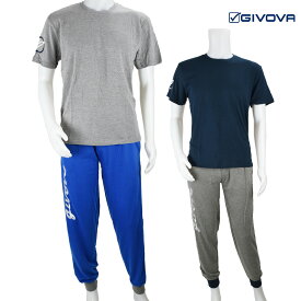 【大特価SALE】ジボバ GIVOVA F1009 Tシャツ スウェットパンツ セットアップ メンズ ネイビー グレー ブルー