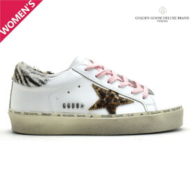 ゴールデングース スニーカー レディース スーパースター レザー ダメージ加工 レオパード ホワイト 白 GOLDEN GOOSE HI STAR CLASSIC WITH LIST【送料無料】