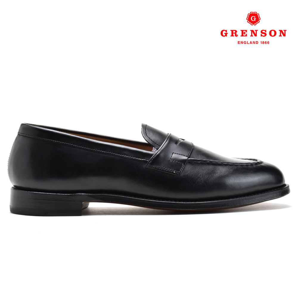 グレンソン GRENSON LLOYD BLACK CALF 110774 ローファー スリッポン 革靴 紳士靴 靴 ブラック 黒 メンズ【送料無料】  | クラウドモーダ