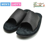 アイランドスリッパ サンダル メンズ レディース レザーサンダル ブラック 黒 ISLANDSLIPPER BULL HIDE S…