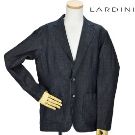 ラルディーニ LARDINI GAMA/EGC1049 800A JACKET シングル 2B ジャケット リネン混 テーラードジャケット ダークインディゴ メンズ【送料無料】