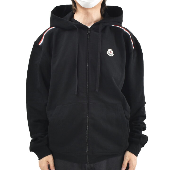 モンクレール MONCLER メンズ ジップアップ フーディ パーカー XL 黒 