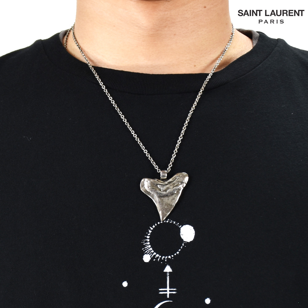 サンローラン パリ ネックレス メンズ ペンダント シルバー 黒 YSL Saint Laurent【送料無料】 | クラウドモーダ