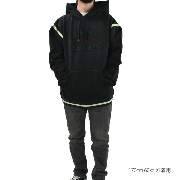 楽天市場】サンローラン パーカー メンズ プルオーバー フーディ 裏  