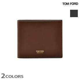 トムフォード 二つ折り財布 メンズ 財布 ブラウン ブラック 茶 黒 TOM FORD WALLET【送料無料】