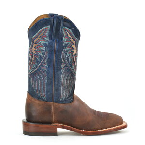 gj[} TONY LAMA EGX^u[c fB[X JE{[Cu[c u[c u[ uE 11"ROYAL BLUE BANDOLERO TOP & TAN SAIGETS WORN GOAT K4579Lyz
