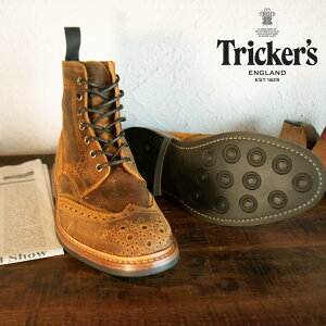 �g���b�J�[�Y TRICKER'S �J���g���[�u�[�c M2508 ���[���g�� �����Y �_�C�i�C�g�\�[�� �E�B���O�`�b�v �L���[�o Cuba Waxy Commander Brogue Boots�y���������z