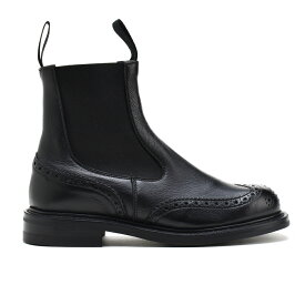 トリッカーズ チェルシーブーツ レディース サイドゴア ウイングチップ ダイナイトソール ブローグ ブラック 黒 TRICKER'S ELASTIC SIDED BOOTS【送料無料】