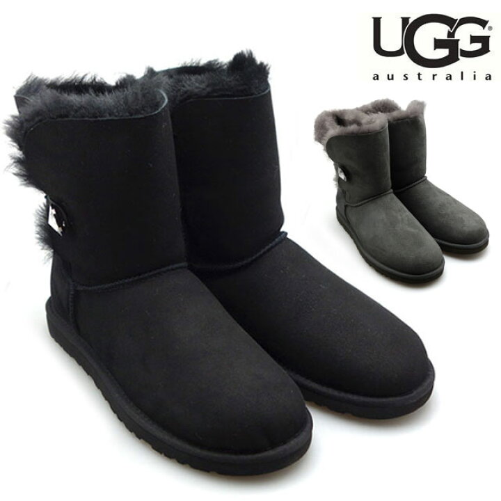 楽天市場】UGG×スワロフスキー アグ ベイリーボタン ブリングショート  