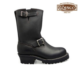 【4/25 0:00-23:59 エントリー＆楽天カードご利用でポイント4倍】ウェスコ WESCO ENGINEER BOOTBOSS 7709100R All BLACK 9inchエンジニア ブーツボス オールブラック ワークブーツ 【送料無料】