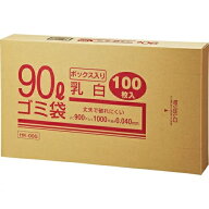 クラフトマン　業務用乳白半透明　メタロセン配合厚手ゴミ袋　90L　BOXタイプ　HK－095　1箱（100枚） 【…