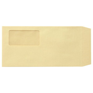 TANOSEE 窓付封筒 裏地紋なし 長3 テープのりなし 70g/m2 クラフト(窓:グラシン紙) 業務用パック 1ケース(1000枚)【法人限定】【送料無料】