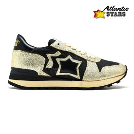 【4/25 0:00-23:59 エントリー＆楽天カードご利用でポイント4倍】アトランティックスターズ Atlantic STARS ALHENA NCH-NY-NBNN GOLD BLACK アレナ ビブラムソール ローカット スニーカー ランニングシューズ ゴールド ブラック 黒 レディース 【送料無料】