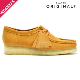 クラークス オリジナルス ワラビーブーツ レディース モカシン シューズ ターメリック スエード CLARKS ORIGINALS WALLABEE【送料無料】