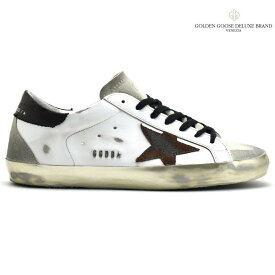 【SPECIAL SALE】ゴールデングース スニーカー メンズ スーパースター レザー ダメージ加工 ホワイト チェスナット GOLDEN GOOSE DELUXE BRAND SUPER-STAR CLASSIC WITH SPUR【送料無料】
