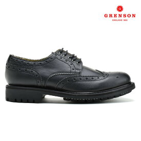 グレンソン アーチー V ドレスシューズ メンズ ブローグシューズ ウイングチップ ブラック 黒 GRENSON ARCHIE V【送料無料】