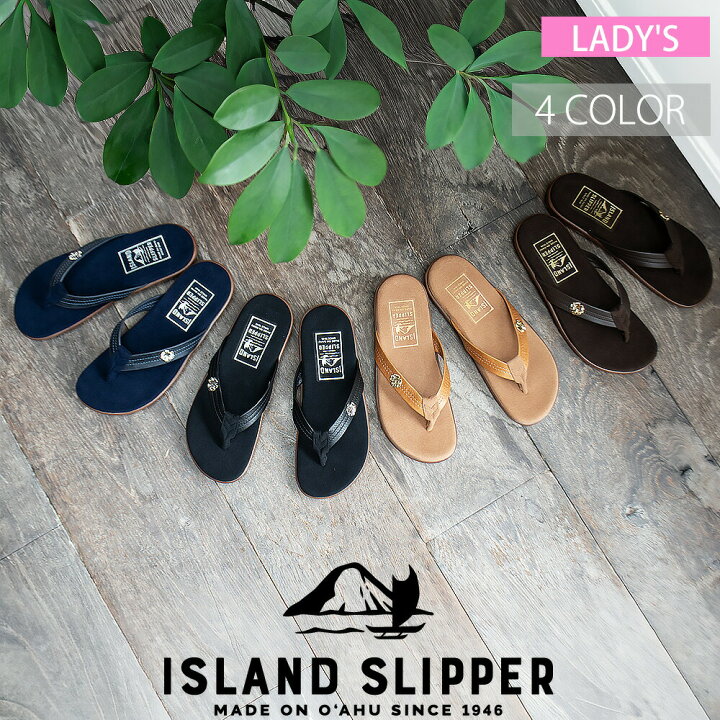 アイランドスリッパ ISLANDSLIPPER トングサンダル レディース サンダル ビーチサンダル ハイビスカスモチーフ フラワーモチーフ スエード ブラック ブラウン ネイビー スパイス LEATHER THONG FLAT WITH HIBISCUS 送料無料 クラウド・シューカンパニー