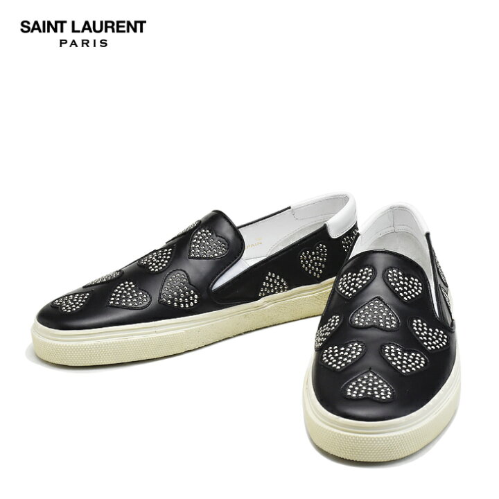 楽天市場】サンローラン Saint Laurent ハート形スタッズ スリッポン  
