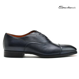 サントーニ ビジネスシューズ メンズ ドレスシューズ ストレートチップ 革靴 ブルー Santoni【送料無料】
