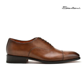サントーニ ビジネスシューズ ドレスシューズ メンズ ストレートチップ 革靴 ブラウン Santoni MCCR12474JC6IOBRM52【送料無料】