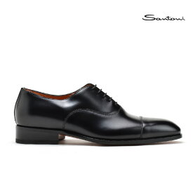 サントーニ ビジネスシューズ ドレスシューズ メンズ ストレートチップ 革靴 ブラック 黒 Santoni MCCR12474JC6IOBRN01【送料無料】