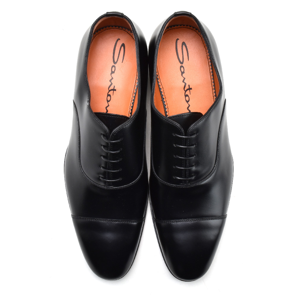 サントーニ ビジネスシューズ ドレスシューズ メンズ ストレートチップ 革靴 ブラック 黒 Santoni  MCCR12474JC6IOBRN01【送料無料】 | クラウド・シューカンパニー