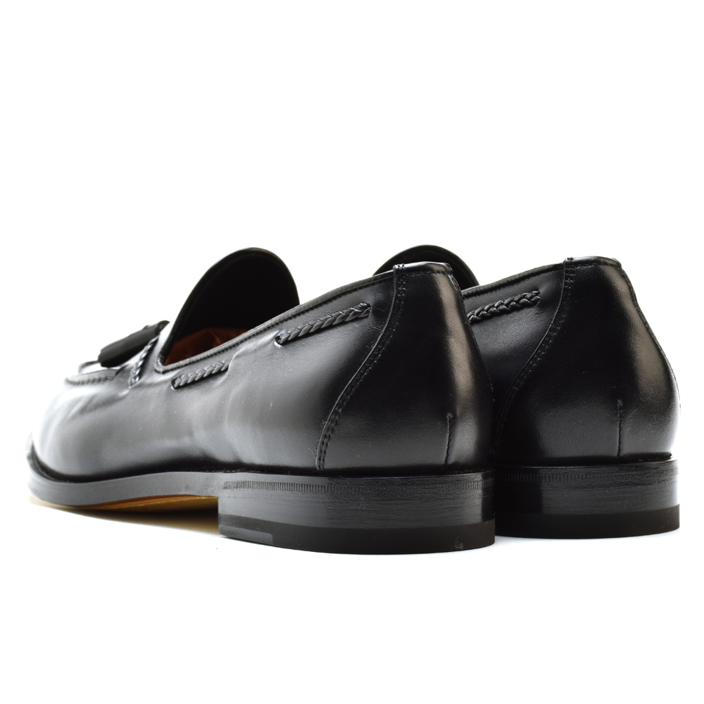 【Fashion THE SALE】サントーニ Santoni MCHI12880LC5NIE0NO1 BLACK タッセルローファー  スリッポン 革靴 ブラック 黒 メンズ【送料無料】 クラウド・シューカンパニー