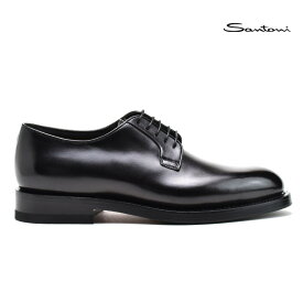 サントーニ ビジネスシューズ メンズ ドレスシューズ プレーントゥ 革靴 ブラック 黒 Santoni【送料無料】