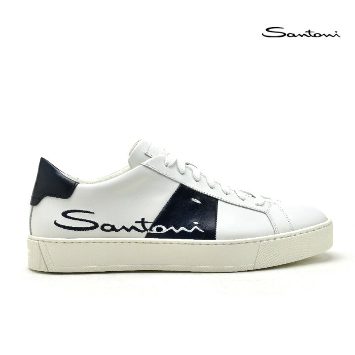 楽天市場 楽天スーパーsale サントーニ スニーカー メンズ ローカット レザー ホワイト 白 Santoni Mbglpnngtbdi60 送料無料 クラウド シューカンパニー