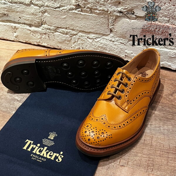 【楽天スーパーSALE】トリッカーズ バートン カントリーブーツ TRICKER'S M5633 BOURTON BROGUE SHOES ACORN ANTIQUE ダイナイトソール ブローグシューズ エイコーン アンティーク【送料無料】