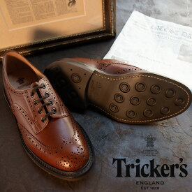 【お買い物マラソンSALE】トリッカーズ バートン カントリーブーツ TRICKER'S M5633 BOURTON BROGUE SHOES BEECHNUT ダイナイトソール ブローグシューズ ビーチナット アンティーク【送料無料】