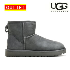 【アウトレット】【返品・交換不可】【しみ・汚れ複数あり】アグ UGG CLASSIC MINI II 1016222 クラシック ミニ II シープスキン ボア ブーツ グレー レディース【送料無料】