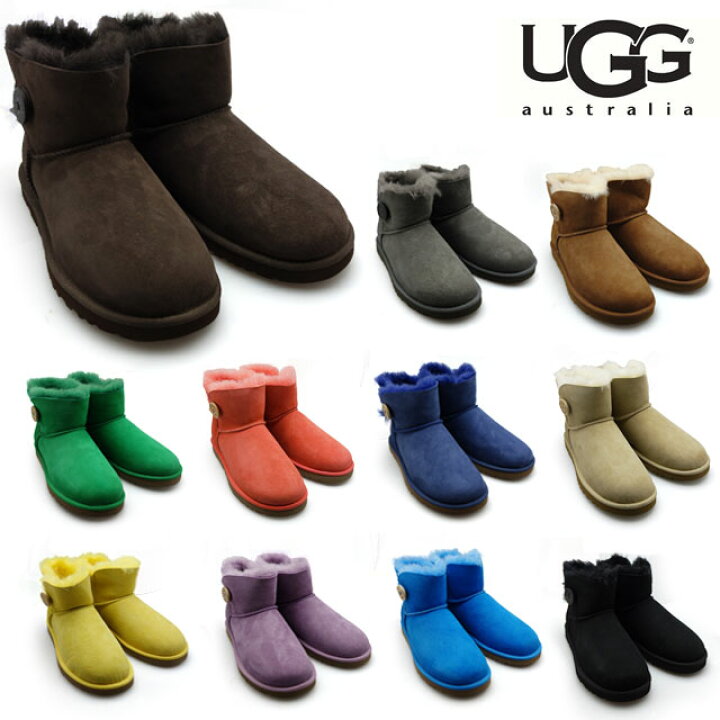 楽天市場】アグ UGG ウィメンズ ミニ ベイリーボタン ムートンブーツ  