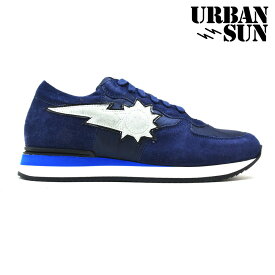 アーバンサン URBAN SUN ALAIN 104 NAVY アレイン ローカット スニーカー ランニングシューズ ネイビー 紺色 メンズ 【送料無料】