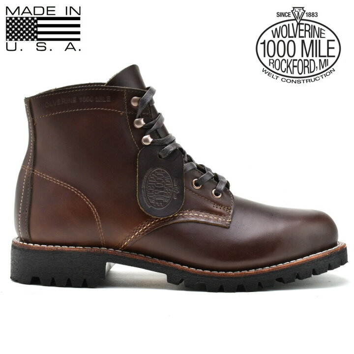 楽天市場】ウルヴァリン 1000マイル ブーツ メンズ ワークブーツ  