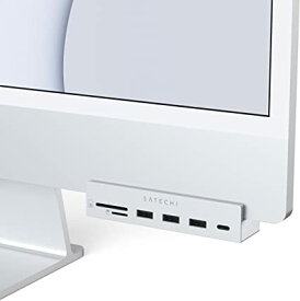 Satechi iMac24インチ用 USB-C クランプハブ (シルバー) USB-C データポート, 3xUSB-A 3.0, Micro/SDカードリーダー (2021 iMac対応)