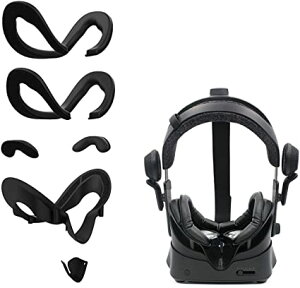 AMVR Valve Index �t�F�C�X�N�b�V���� PU�t�H�[�������p�b�h �t�F�C�V�����C���^�[�t�F�C�X�u���P�b�g ���R��h�~�p�b�h VR�����Y�J�o�[ �����pValve Index �p ����\ ����h�~ ��p 7 in 1�@�A�N�Z