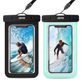 JOTO 2個セット 防水ケース IPX8認定 携帯電話用ドライバッグ 最大7.0 スマホに対応可能 適用端末：iPhone 14 13 Mini Pro Max iPhone 12 11 XS XR 8 Android ブラック グリーン