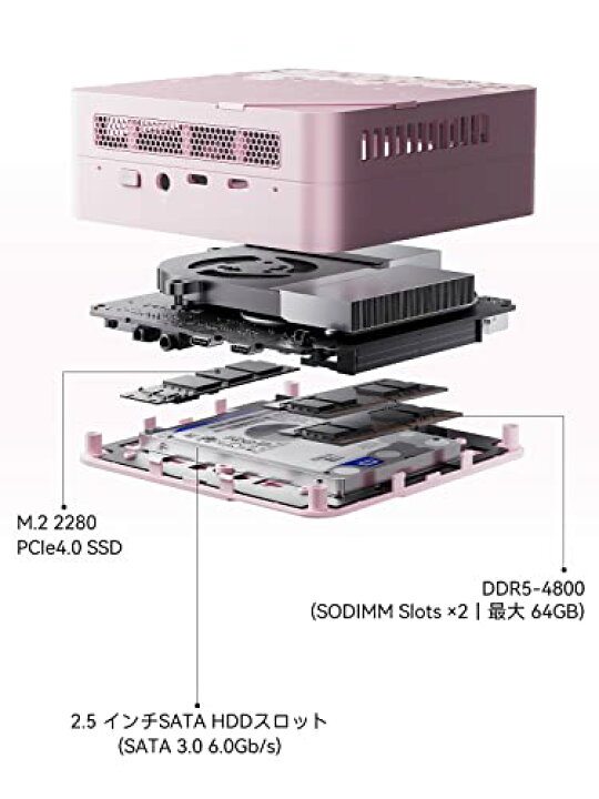 楽天市場】桜の季節限定 MINISFORUM Venus Series UM773 SE ミニpc AMD 