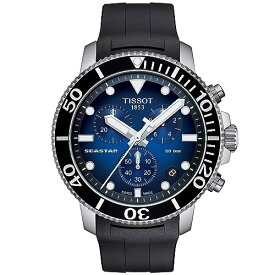 TISSOT(ティソ) 腕時計 メンズ TISSOT シースター 1000 クロノグラフ ブルー文字盤 ラバーベルト T1204171704100 正規輸入品