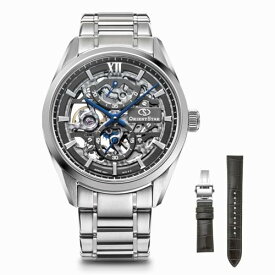 オリエントスター ORIENT STAR 機械式腕時計 M34 F8 スケルトン ハンドワインディング 日本製 国内メーカー保証2年付 レザーバンド付属 RK-AZ0102N メンズ シルバー